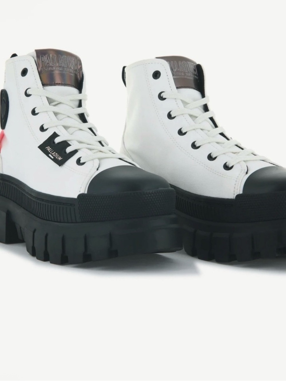 NWT Palladium Women's White Black Revolt Hi TX, Size 10